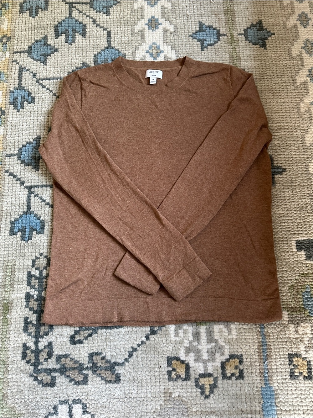 J. Crew light Brown Crewneck Sweater- never worn. Washed once.